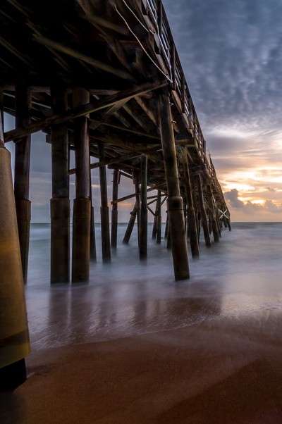 Dreamy Flagler Pier Sunrise - Portrait