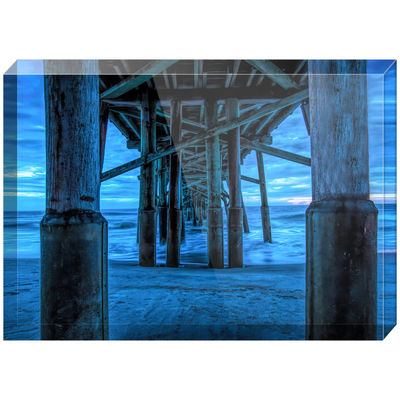 Acrylic Blocks - Flagler Pier Blue Sunset